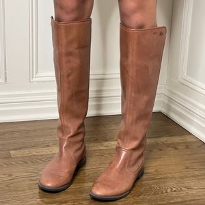 Brown tall riding boot